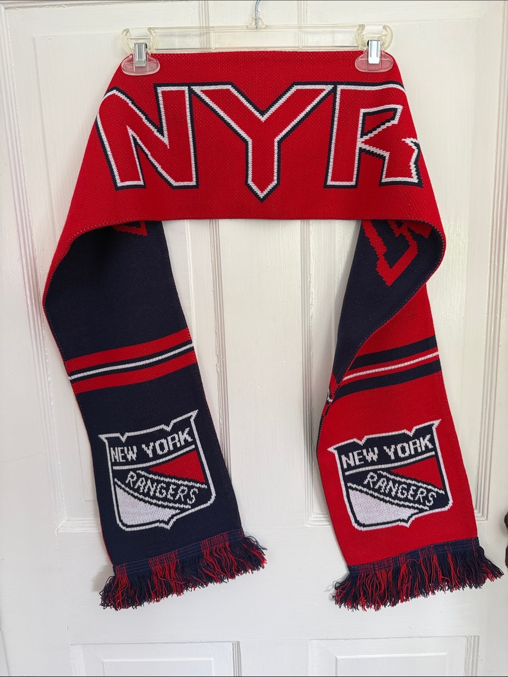 Red & Navy Knit Team Scarf